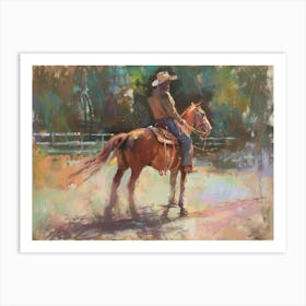 Cowboy In Santa Fe New Mexico Art Print