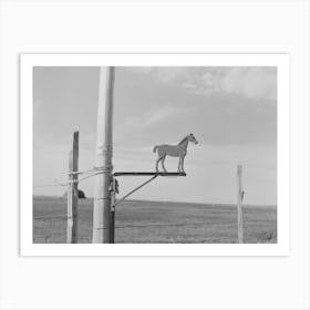 Old Weathervane On Farm South Of Crosby, North Dakota By Russell Lee Art Print