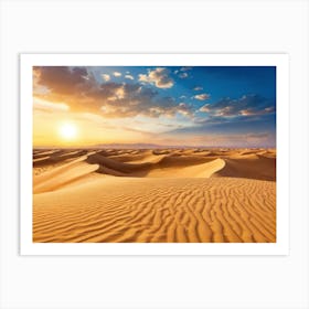 Sunset In The Desert 17 Art Print