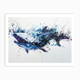 Dolphins In The Water Art Print