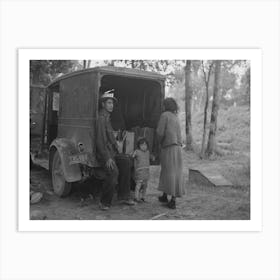 Blueberry Pickers Preparing To Go To The Fields Near Little Fork, Minnesota By Russell Lee Art Print