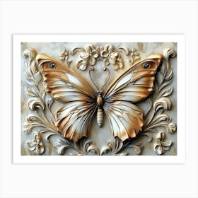 Beautiful Butterfly 3d 1 Art Print