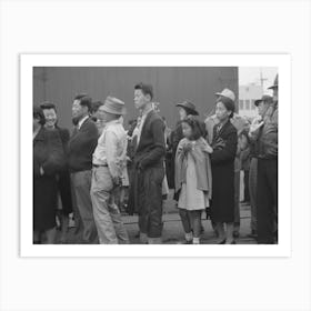 Los Angeles, California, The Evacuation Of Japanese Americans From West Coast Areas Under U S Army War Art Print