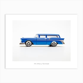 Toy Car 55 Chevy Nomad Blue Poster Art Print