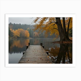 Dock At The Lake Art Print