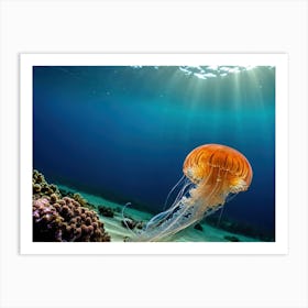 Jellyfish In The Ocean 1 Art Print