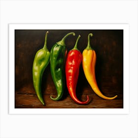 Hot Peppers Art Print