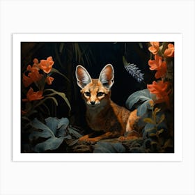 Bengal Fox Painting 1 Art Print
