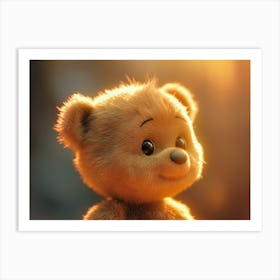 Happy Teddy Bear Art Print