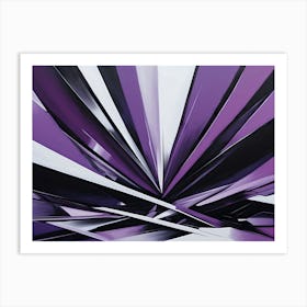 Purple And Black Abstract Painting 7 Art Print