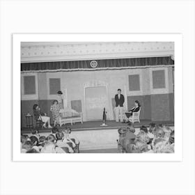 Schoolchildren Watching Senior Class Play, San Augustine, Texas By Russell Lee Art Print