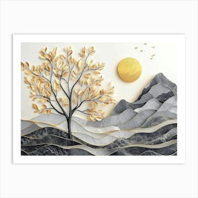 Drawing Modern Landscape Art Print