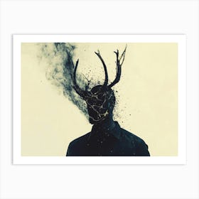 Man With Antlers Art Print