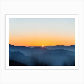 Sunrise In The Mountains Art Print