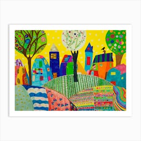 Colorful Village Art Print