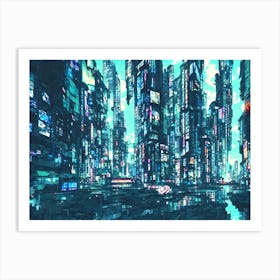 Cyberpunk Novel Renpy Fiction Art Art Print