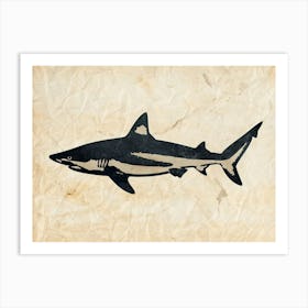 Dogfish Shark Silhouette 8 Art Print