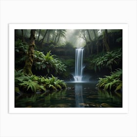 Waterfall In The Forest 8 Art Print