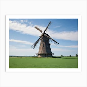 Windmill In The Field 1 Art Print