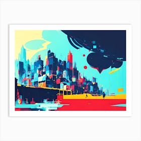 Abstract Cityscape 9 Art Print