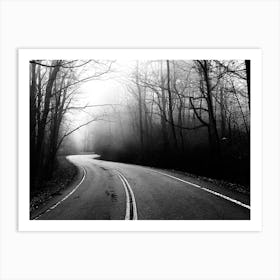 Foggy Road Art Print