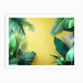 Tropical Trees And Leaves Art Print