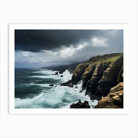 Stormy Seas Paintings Art Print 1 Art Print