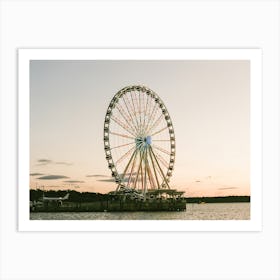 Beach Pier Ferris Wheel Art Print