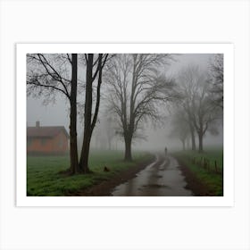 Foggy Road 3 Art Print