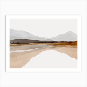 Minimalist Watercolor Landscape Art Print