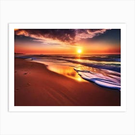 Sunset On The Beach 964 Art Print