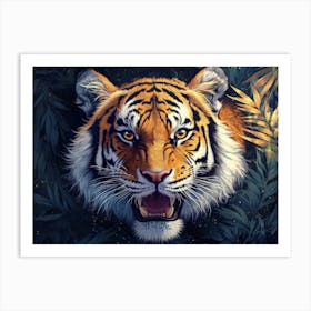 Fantasy Illustration Of A Wild Animal Tiger 4 Art Print