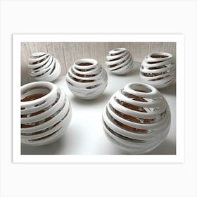 Vases In A Row Art Print