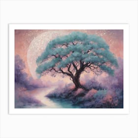 Moonlight Tree Art Print