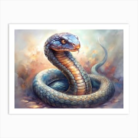 Striking Digital Art Illustration Of A Majestic Co (1) Art Print