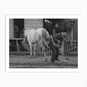 Mormon Farmer Shoeing A Horse, Santa Clara, Utah By Russell Lee Art Print