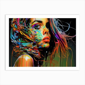 I See You - Colorful Girl Portrait Art Print