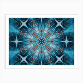 Alcohol Ink Abstraction Pattern Deep Blue 1 Art Print