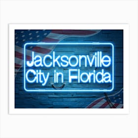 Jacksonville City In Florida Art Print