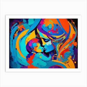 Mother And Child Painting Art Print