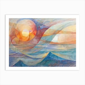 Sunrise Over The Ocean 7 Art Print