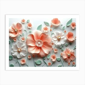 3d Artwork Flower 1 Art Print