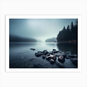 Lake In The Fog Art Print