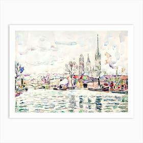 River Scene Rouen (1924), Paul Signac Art Print