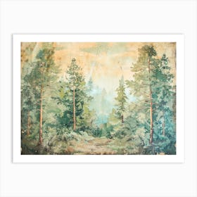 Landscape Forest Illustration 6 Art Print
