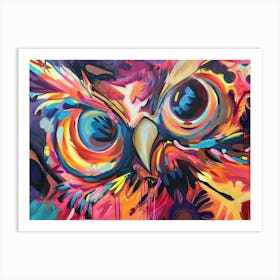 Colorful Owl Art Print