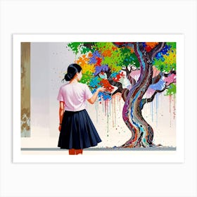 Colorful Tree 2 Art Print