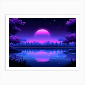 Purple Night Sky Art Print