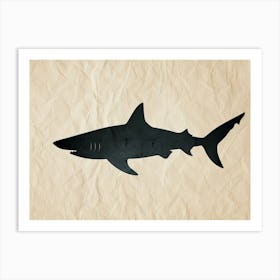 Cookiecutter Shark Silhouette 2 Art Print