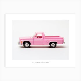 Toy Car 83 Chevy Silverado Pink 2 Poster Art Print